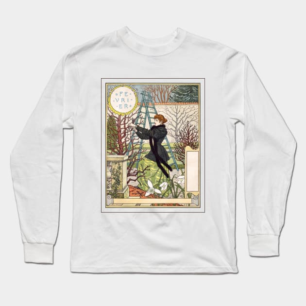 February - Belle Jardiniere Long Sleeve T-Shirt by WAITE-SMITH VINTAGE ART